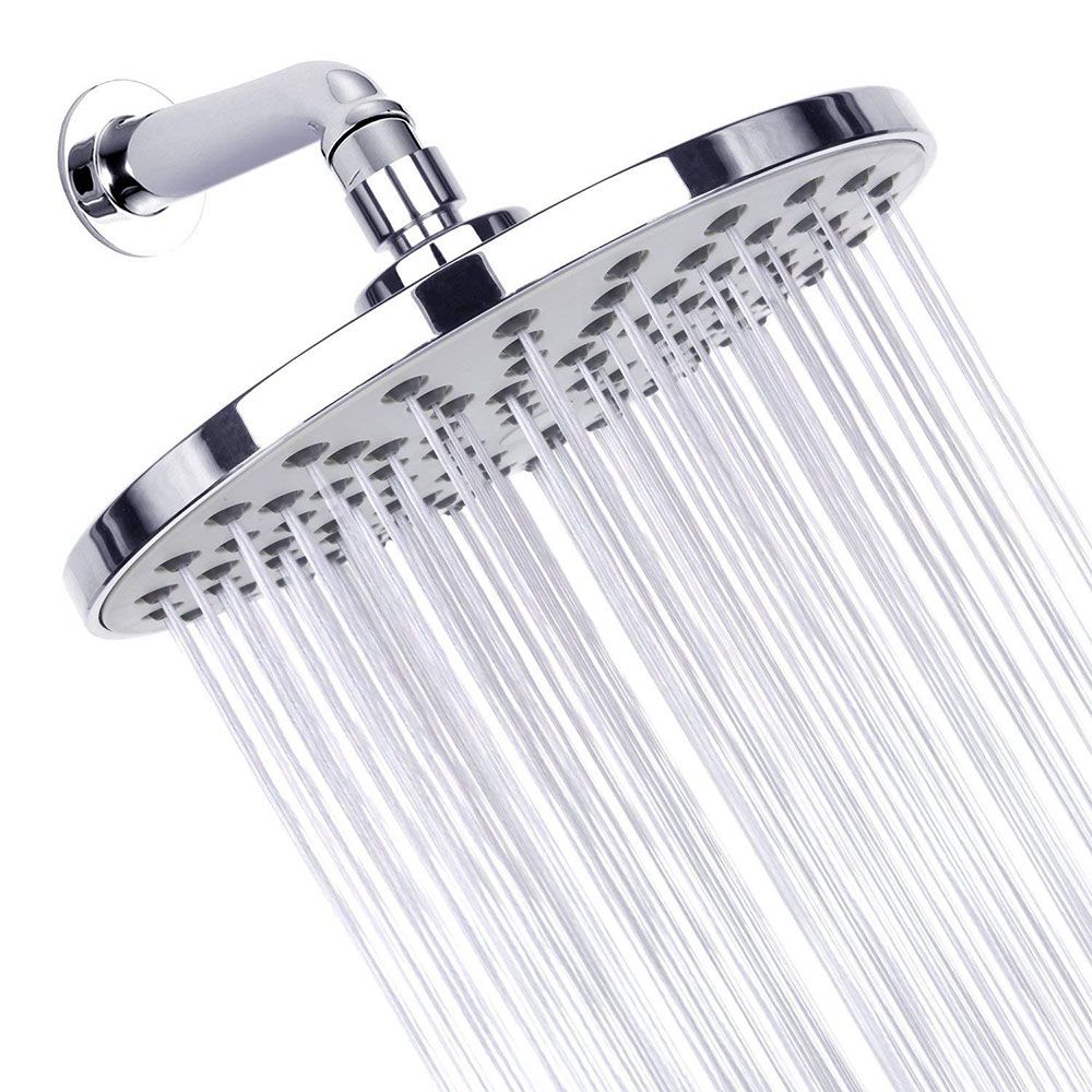 BowLift | Contemporary Fest Shower Head Round Shower Head Combo in Silver
