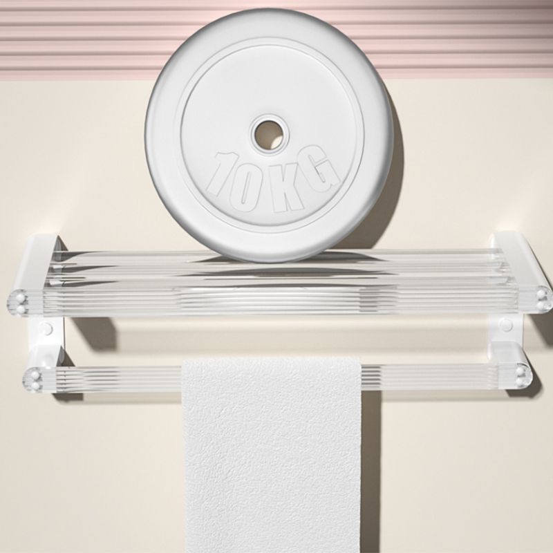 BowLift | White metal and acrylic bathroom accessories as single item or in set with bathroom shelf