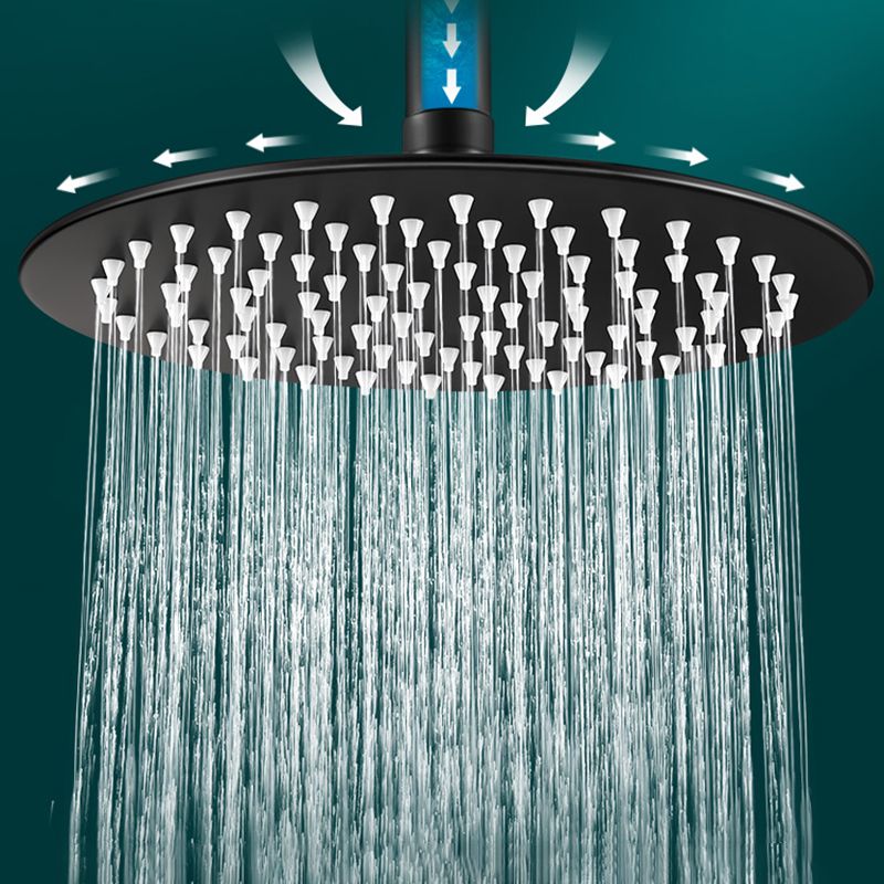 BowLift | Black round fixed shower head Modern design wall-mounted shower head