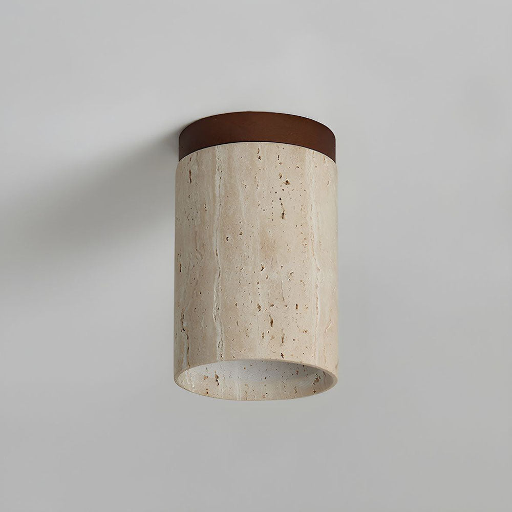 BowLift | Ceiling Light Wood Cylinder Flush Mount Fixture