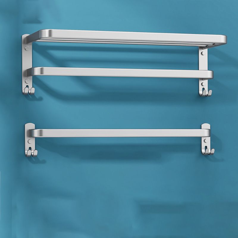 BowLift | 7-piece Bathroom Accessory Set Modern Aluminum Bathroom Set in Silver