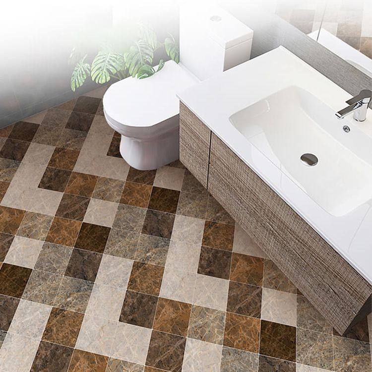 BowLift | Brown non-slip floor tile 30 cm x 60 cm brick effect single tile PVC