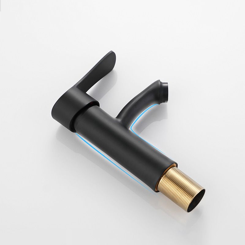BowLift | Contemporary Faucet Brass Black Bathroom Lever Handle Single Hole Sink Faucet