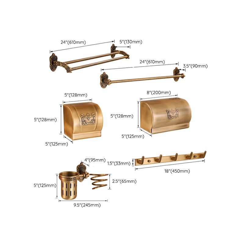 BowLift | Brass Accessories Hardware Set Traditional Bathroom Accessories Hardware Set
