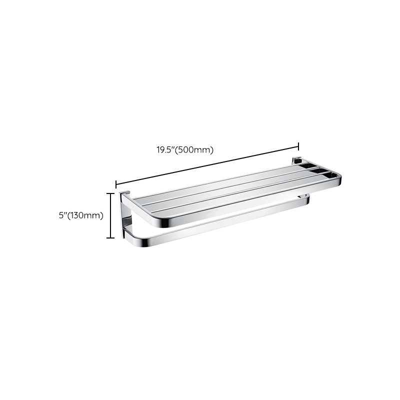 BowLift | Polished Chrome Modern Bathroom Accessory Set made of Stainless Steel Towel Holder/Soap Dish