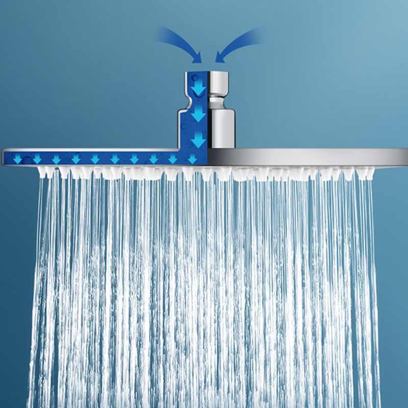 BowLift | Contemporary square shower head combination with handheld shower