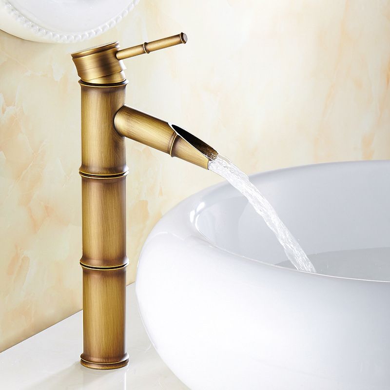 BowLift | Lever Handle Vessel Faucet Single Hole Basin Faucet Farmhouse Style Sink Faucet