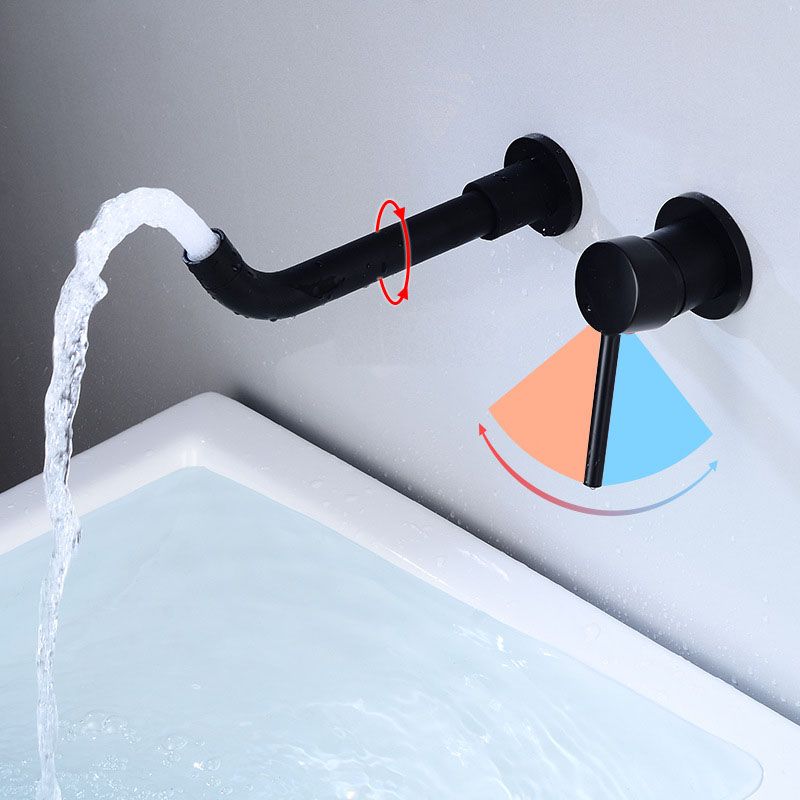 BowLift | Wall mounted metal bathtub faucet single lever swivel bathtub tap trim