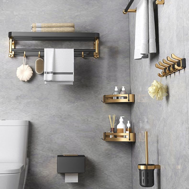 BowLift | Contemporary Metal 6-piece Bathroom Accessory Set with Bathroom Shelf
