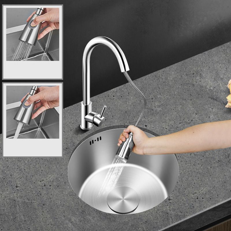 BowLift | Contemporary Style Kitchen Sink Stainless Steel Round Kitchen Sink