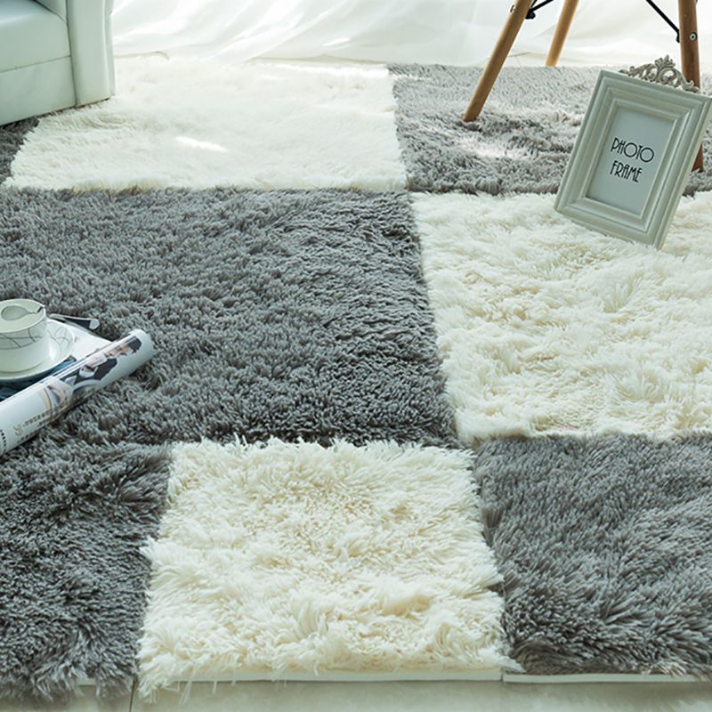 BowLift | Modern Carpet Tiles Interlocking Color Block Shag Carpet Tiles