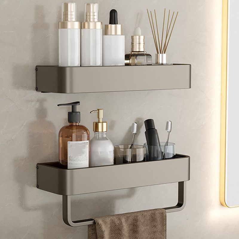 BowLift | Contemporary Aluminum Bathroom Accessory Set Grey Bath Shelf