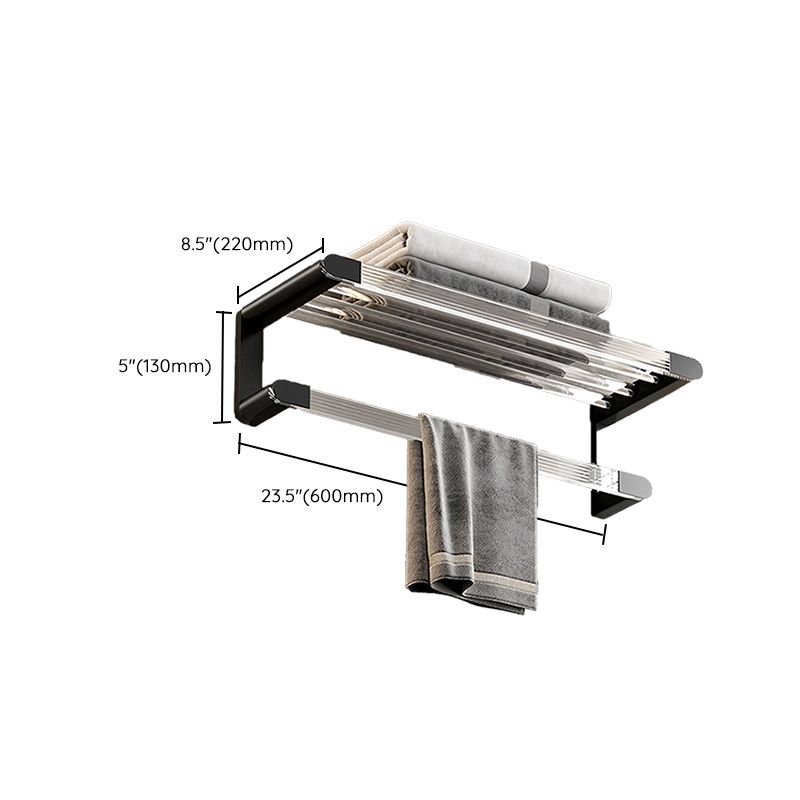 BowLift | Black Bathroom Set Metallic & Acrylic Bathroom Accessories Set made of Stainless Steel Aluminium