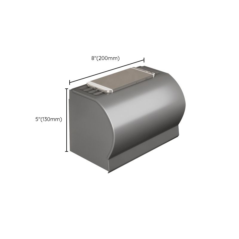 BowLift | Contemporary Bathroom Accessory Set Gray Aluminum Bathroom Shelf/Towel Rack/Bathtub Hook