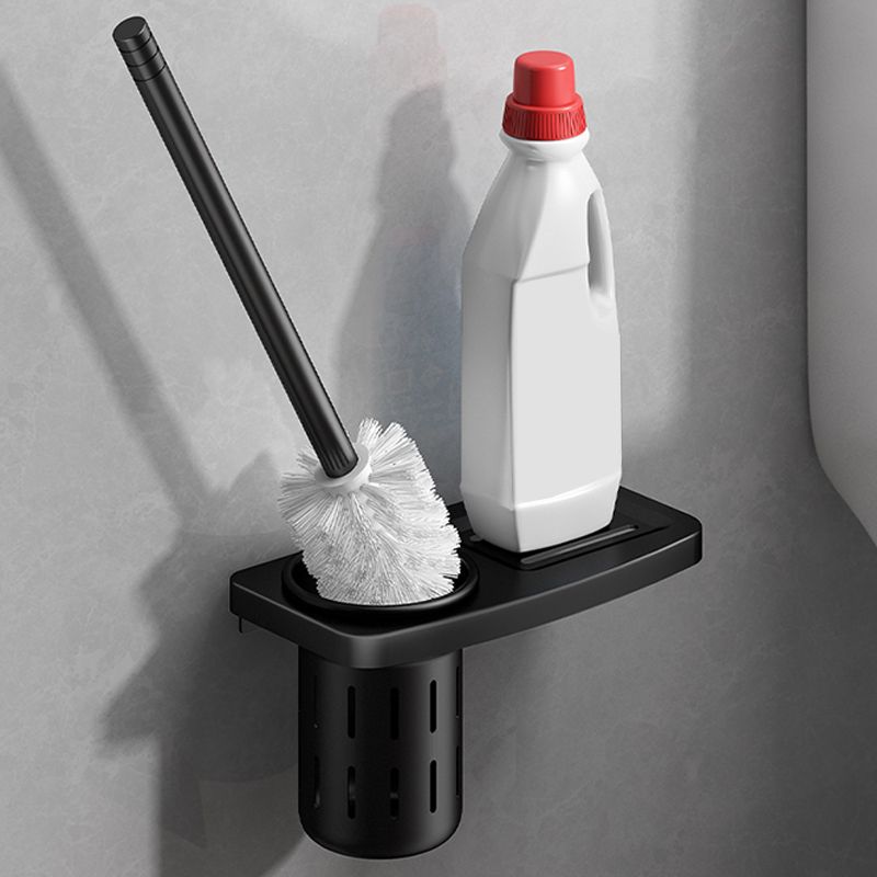BowLift | Classic Bathroom Accessories Set in Aluminum Black Finish Bathrobe Hook/ Towel Bar