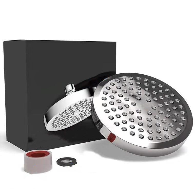 BowLift | Round Pressure Regulated Rain Shower Head Wall Mount Adjustable Shower Head