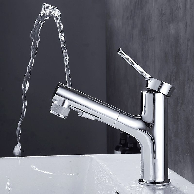 BowLift | Contemporary sink faucet pull-out basin tap with lever handle