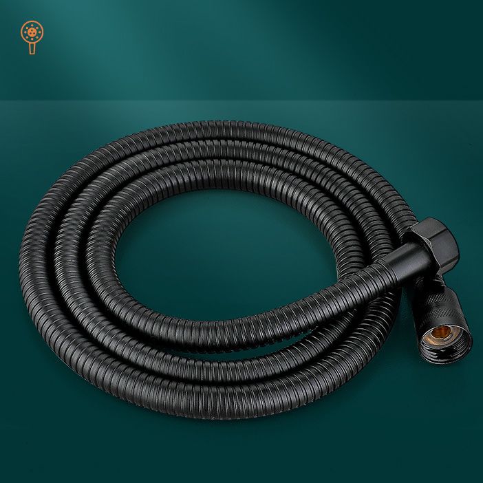 BowLift | Classic Shower Head Adjustable Spray Pattern Round Shower Head in Black