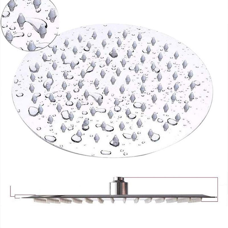 BowLift | Round Dual Shower Head Stainless Steel 5 Spray Patterns Wall Mounted Shower Head
