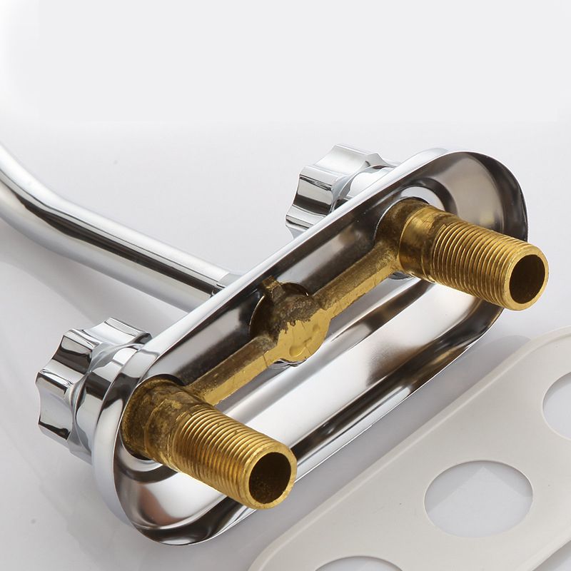 BowLift | Circular 2-Handle Bathroom Faucet Contemporary Brass Sink Faucet