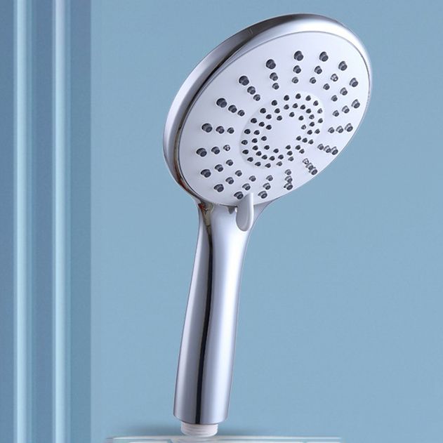 BowLift | Basic Shower Head Round Plastic Handheld Shower Head in Silver