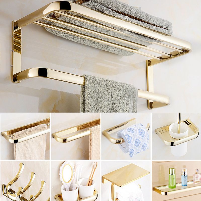 BowLift | Chrome/Gold Bathroom Accessory Set Modern Metal Bathroom Hardware Set
