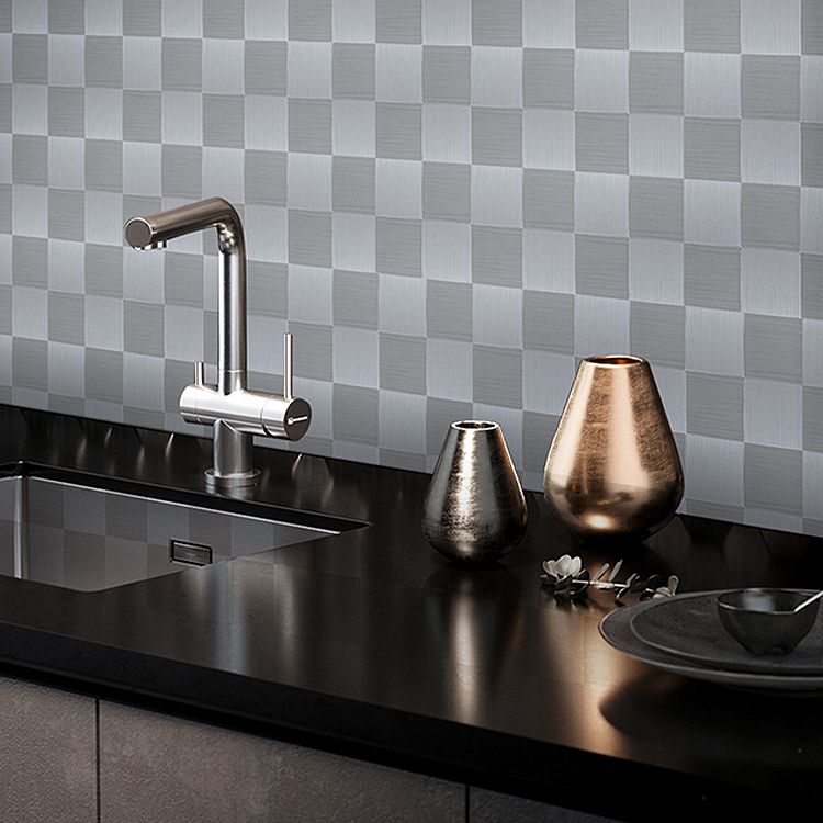 BowLift | Subway Tile Wallpaper Contemporary Peel and Stick Wall Tile with Metal Look