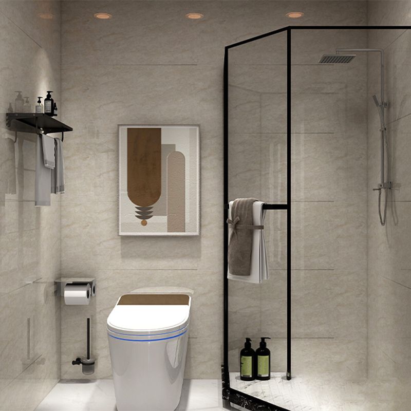 BowLift | Bathroom single tile marble pattern peel-and-stick tiles backing plate