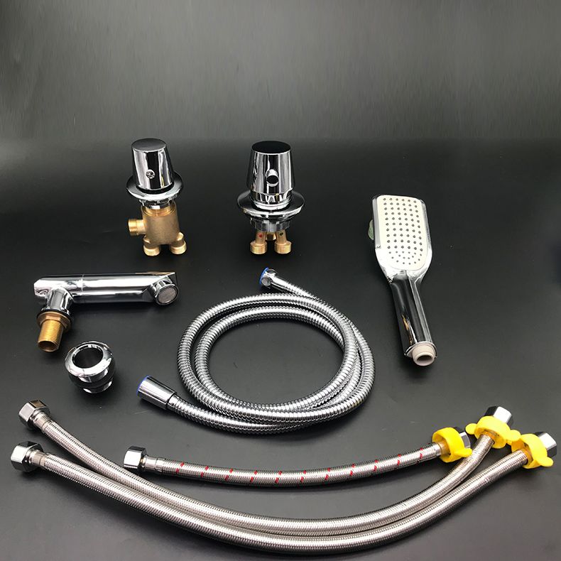 BowLift | Wall-mounted Copper Roman Bathtub Faucet Low Arc Roman Bathtub Filler Trim