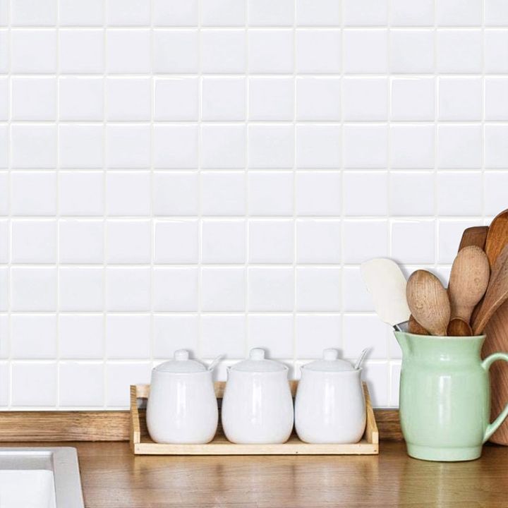 BowLift | White Mosaic Peel & Stick Tile Waterproof Kitchen Backsplash Wallpaper