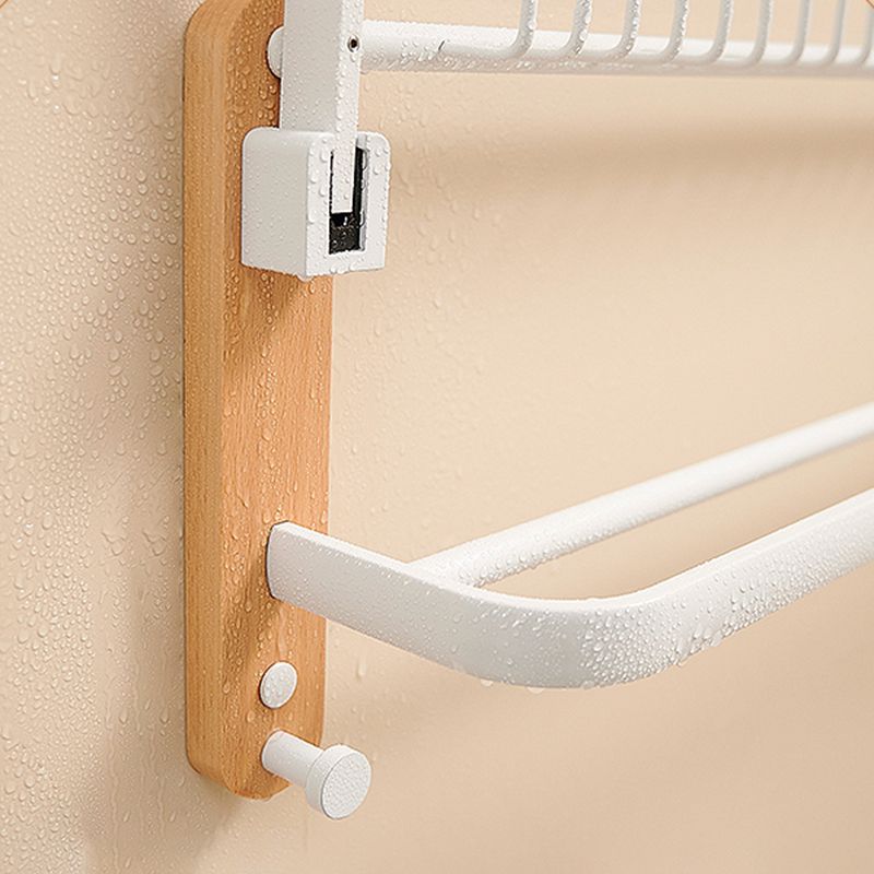 BowLift | Aluminium and Wood Bathroom Accessories Set White Bathroom Accessories Kit