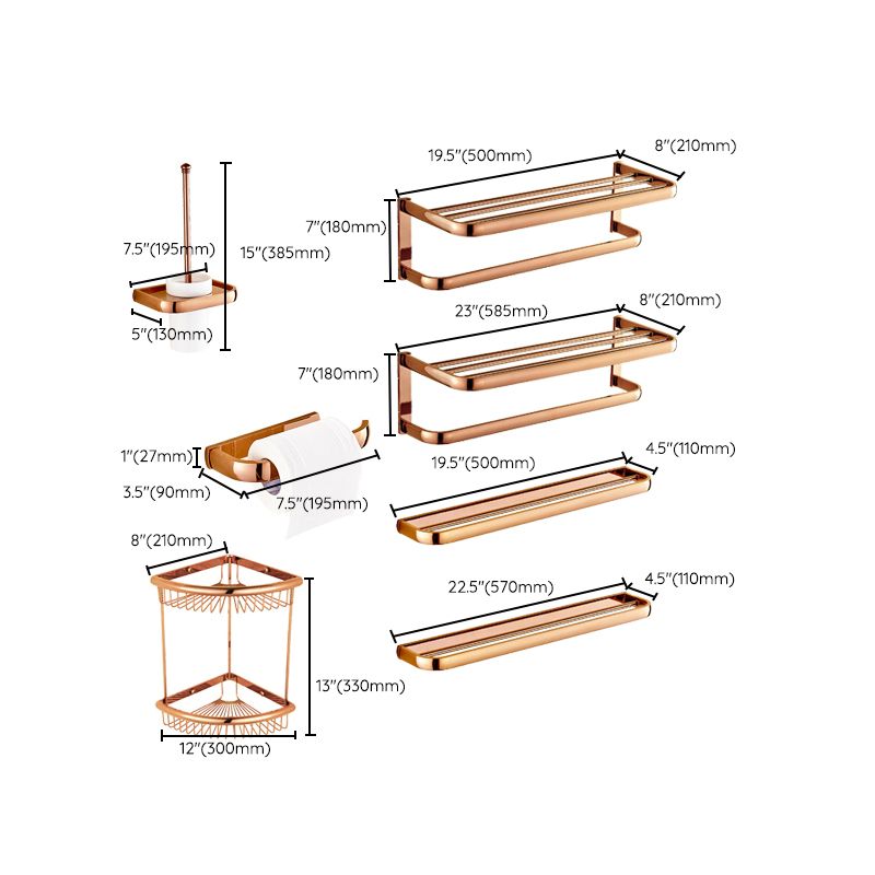 BowLift | 5-piece Vintage Bathroom Accessory Set Brass Bathroom Fittings Set