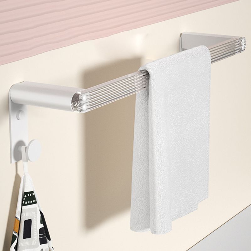 BowLift | White metal and acrylic bathroom accessories as single item or in set with bathroom shelf