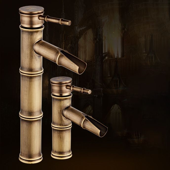 BowLift | Lever Handle Vanity Faucet Country Low Arc Faucet Single Hole Basin Faucet