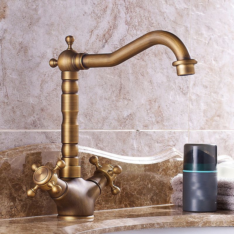 BowLift | Industrial Widespread Bathtub Faucet with Cross Handles Sink Faucet