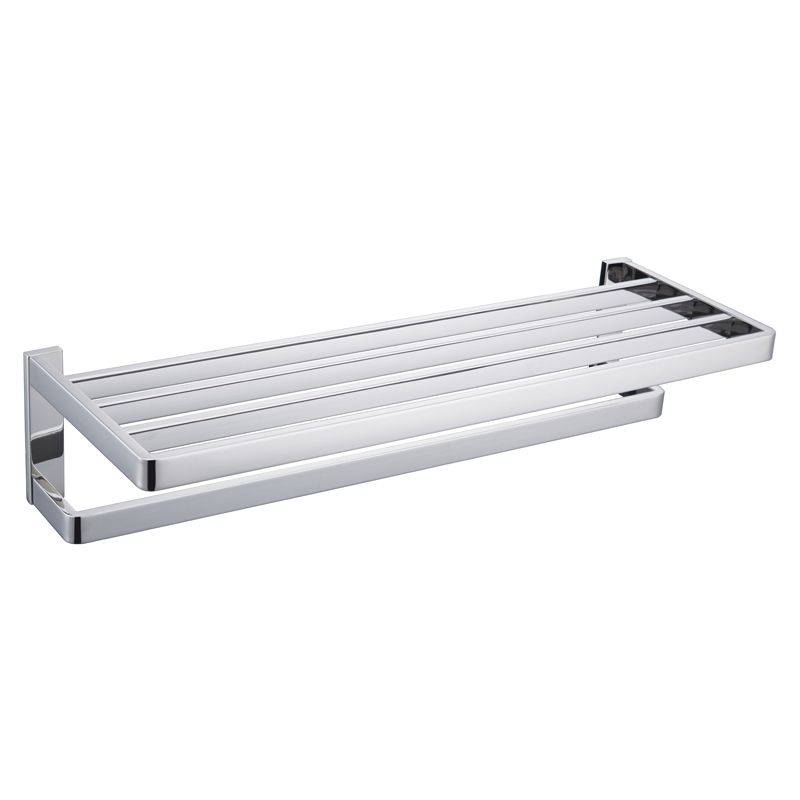 BowLift | 5-piece modern bathroom accessories as single item or in set Polished chrome bathroom set