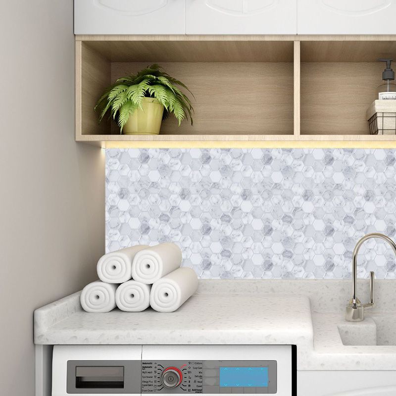 BowLift | Peel and Stick Tile Waterproof Hexagonal Plastic Peel and Stick Tile for Shower