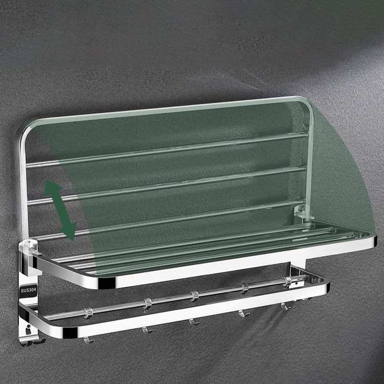 BowLift | Contemporary bathroom accessory set made of chrome-plated stainless steel with bathrobe hooks/towel rail