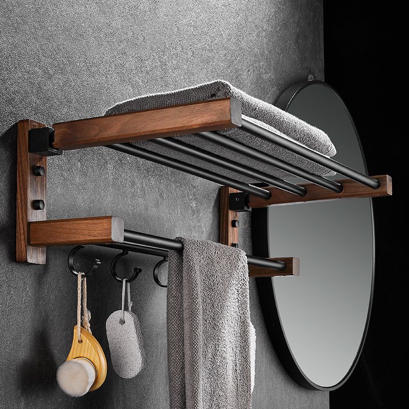 BowLift | 7-piece bathroom accessory set wood and metal bathroom accessory hardware set