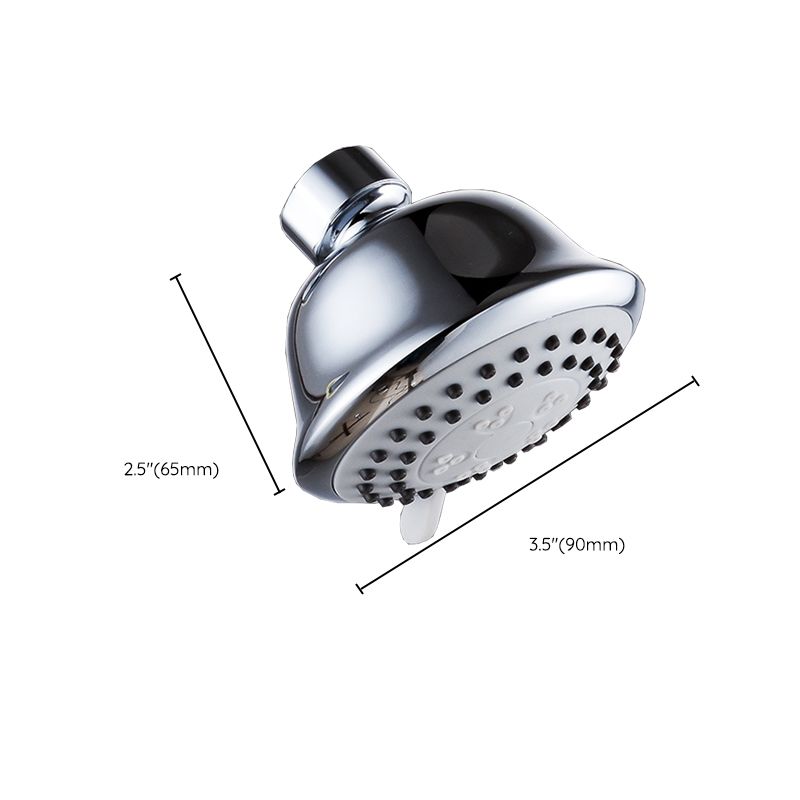 BowLift | Round shower head made of stainless steel in silver wall-mounted shower head