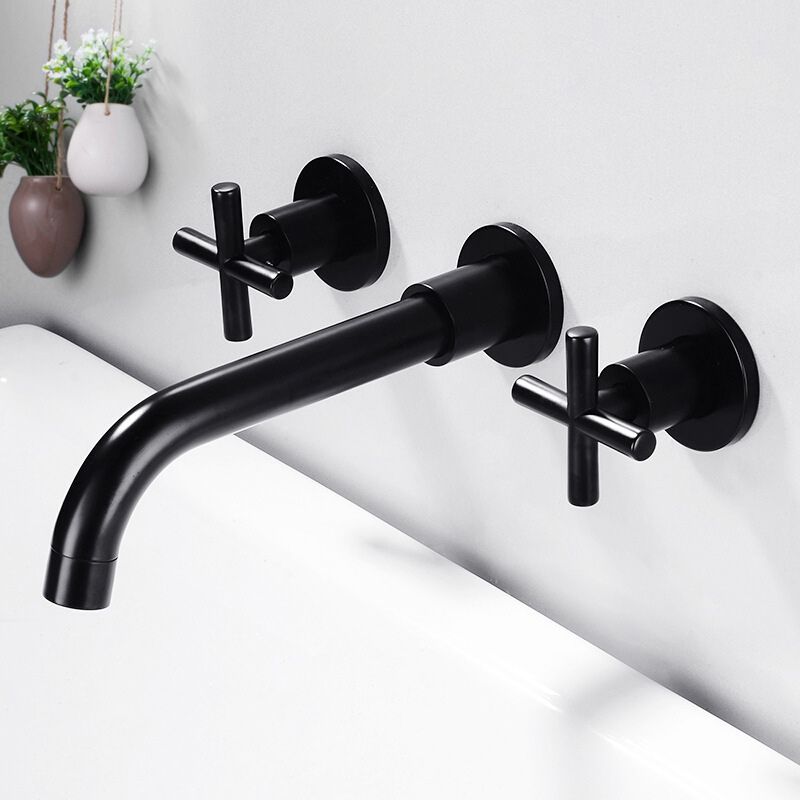 BowLift | 3 holes faucet 2 cross handle wall-mounted faucet for the bathroom