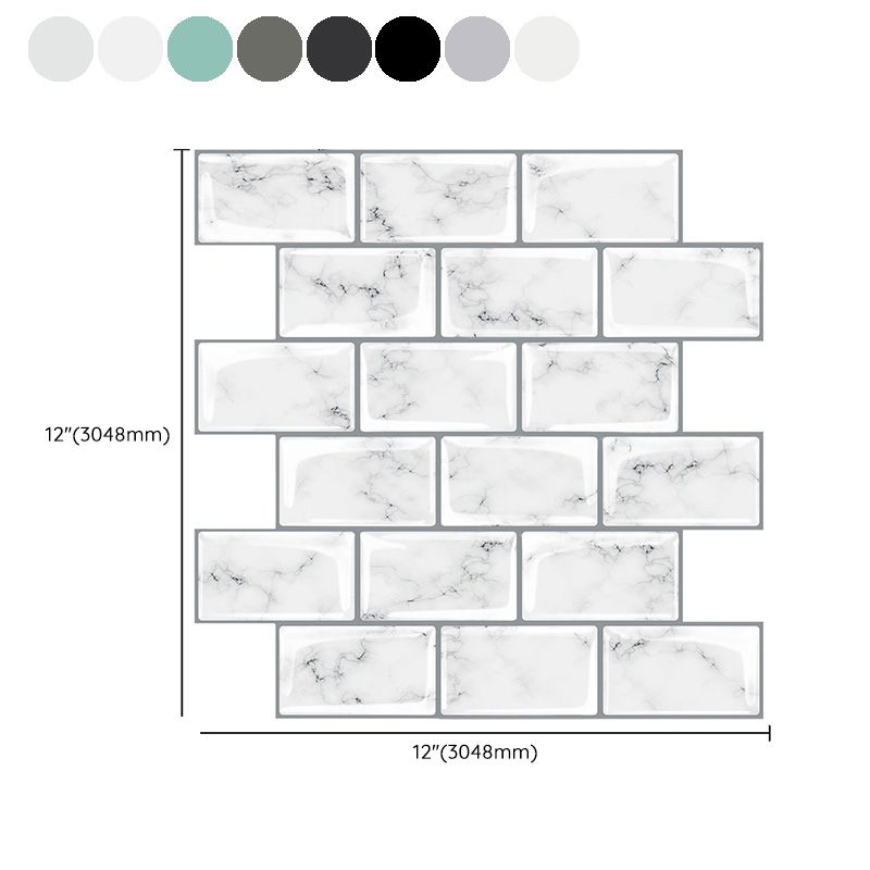 BowLift | Peel and Stick Tiles Rectangular Stain Resistant PVC Subway Peel and Stick Tiles for the Kitchen