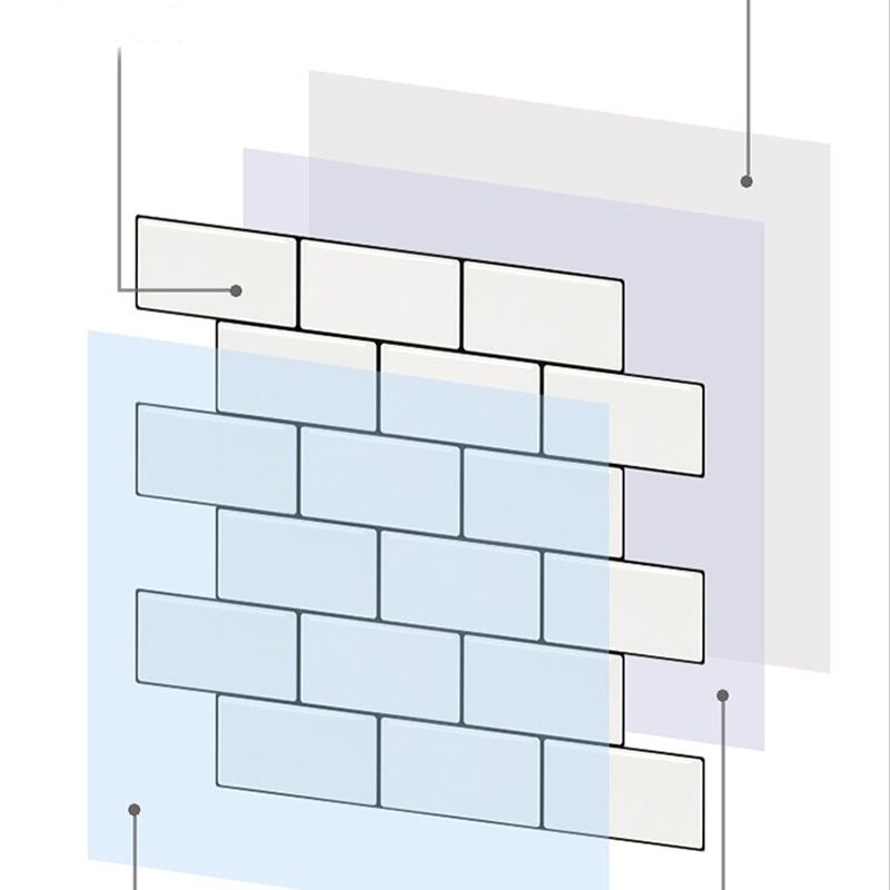 BowLift | White Subway Tile Waterproof PVC Peel & Stick Tile for Backsplash Wall