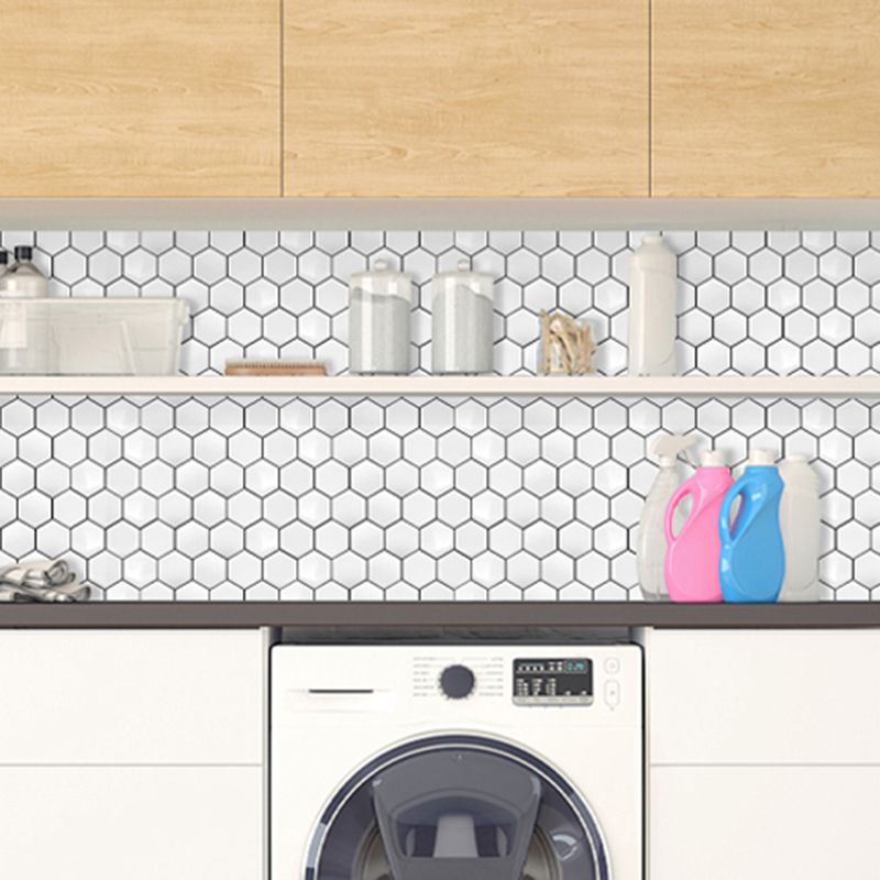 BowLift | Peel-and-Stick Tiles Hexagonal Waterproof PVC Peel & Stick Mosaic Tile for Shower