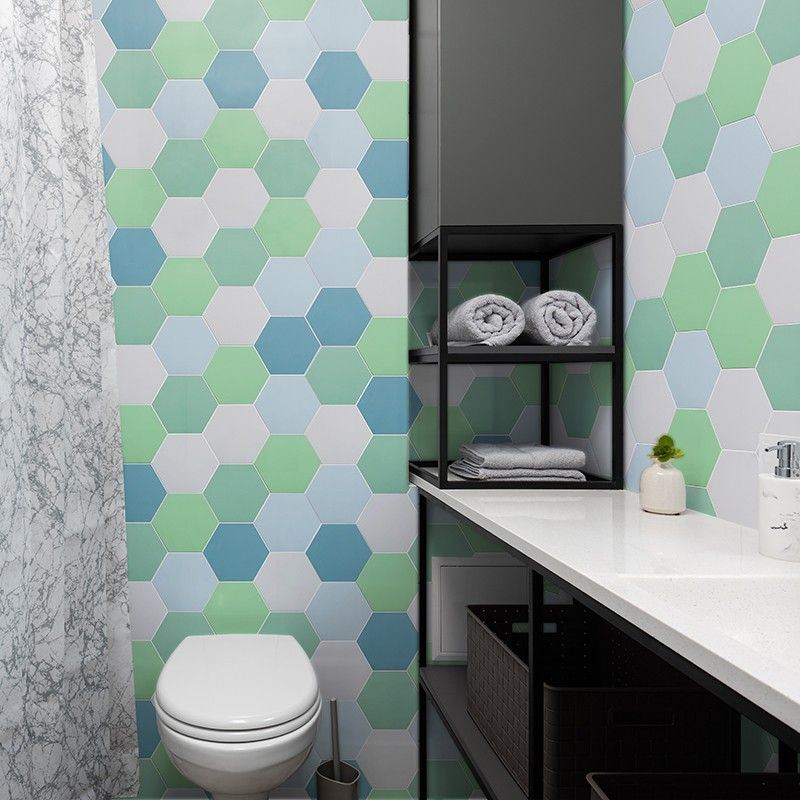 BowLift | Peel and Stick Tiles Hexagonal Peel and Stick Backwall 20 Pack for the Bathroom