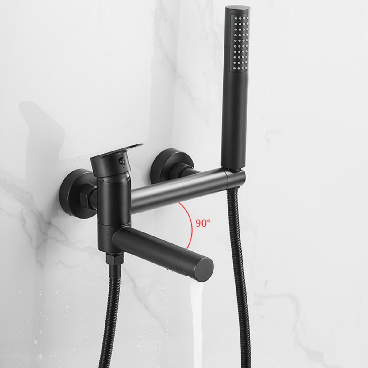 BowLift | Contemporary Wall Mounted Bathtub Filler Single Handle Metal Faucet