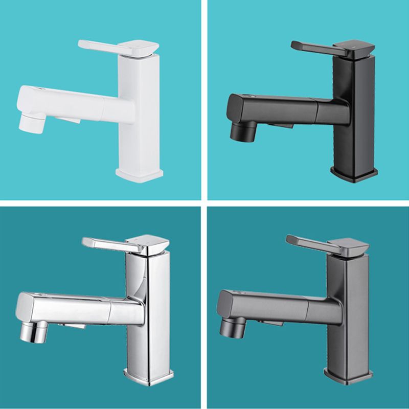 BowLift | Lever Handle Faucet Pull-Out Basin Faucet with Swivel Spout
