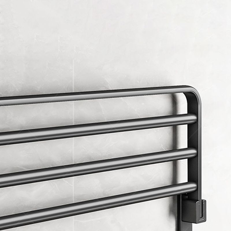 BowLift | Black Aluminum Bathroom Accessory Set Modern Bathroom Shelf / Towel Bar & Paper Holder