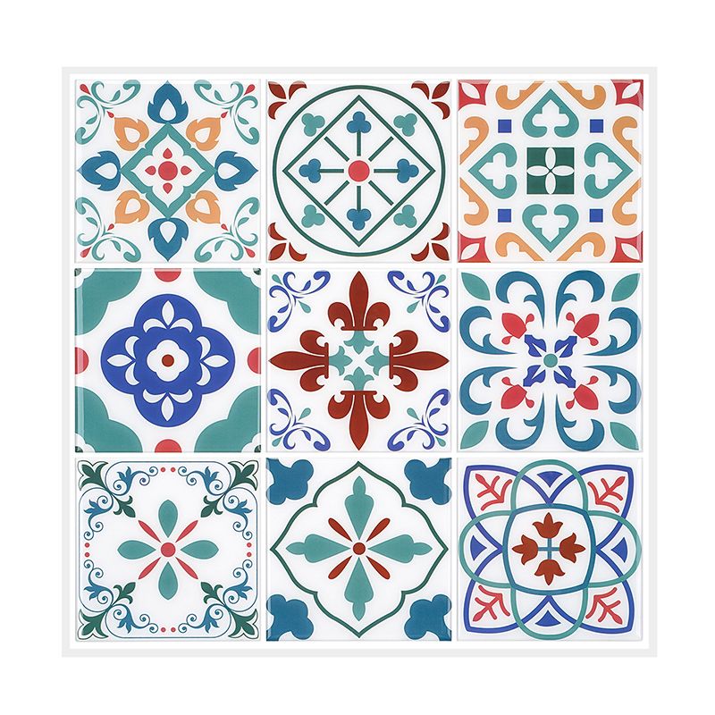 BowLift | Wall tiles paste wallpaper Floral check pattern wallpaper tile