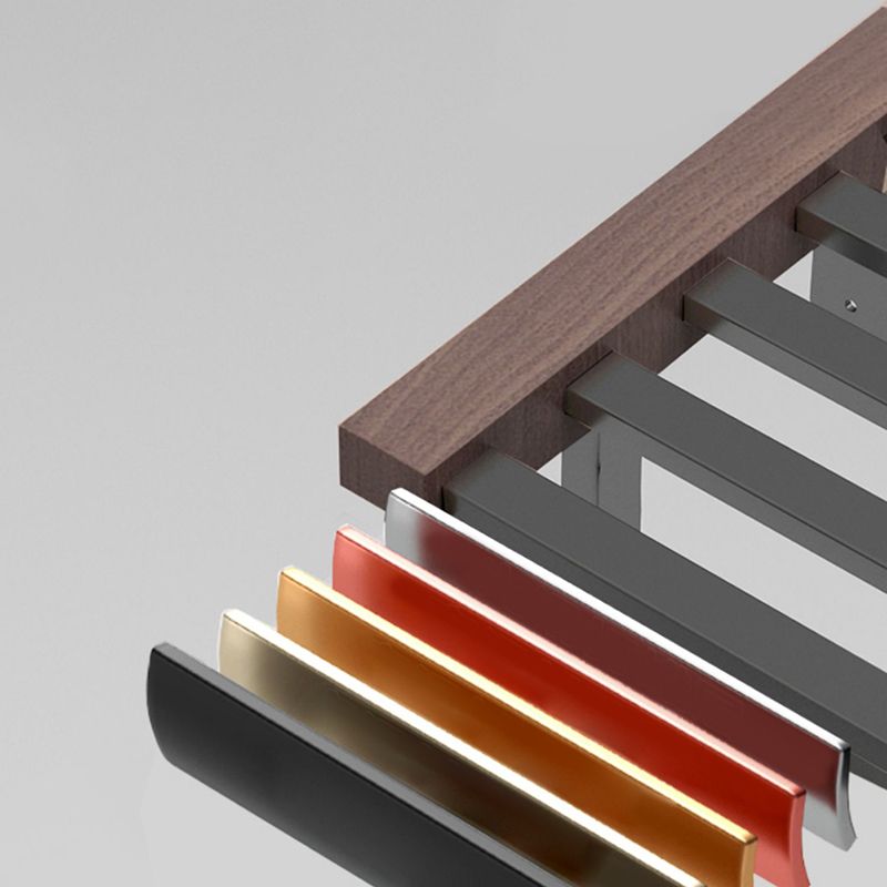 BowLift | 7-piece bathroom accessory set metal bath set with wood accents